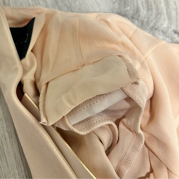 NWT STStudio Structured Jersey Dress 3/4 Sleeve Beige Pencil Knee Length Size XS - Picture 11 of 11